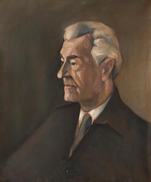 Zoltán Gábor_Portret mojega strica (Josip Dobošić)_1977_olje-platno_60x49,5cm
